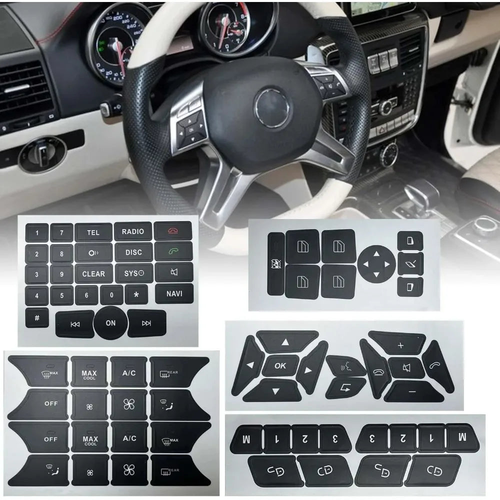 Window Button Repair Decal Sticker for Mercedes-Benz C-Class W204 / E-Class / A-Class / B-Class | Restore