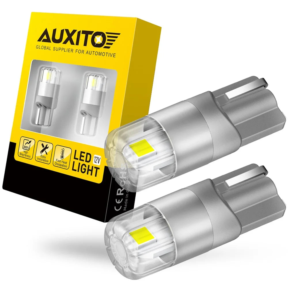 AUXITO T10 W5W 168 194 2824 Canbus LED | 2pc 6000K White/Red/Yellow
