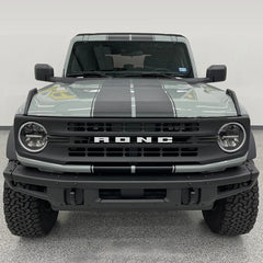 Matte Black Double Stripe Hood Scoop Decal for Ford Bronco (2021–2023) | Personalized Vinyl Overlay