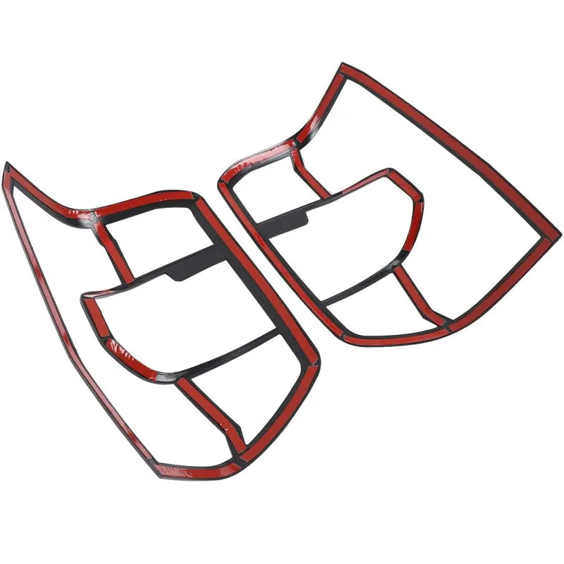 For Ford Ranger T9 2023 2024 Headlight Cover Trim Front Head Lamp Strip Headlamp Tail Lights Frame Carbon Fiber Car Accessories