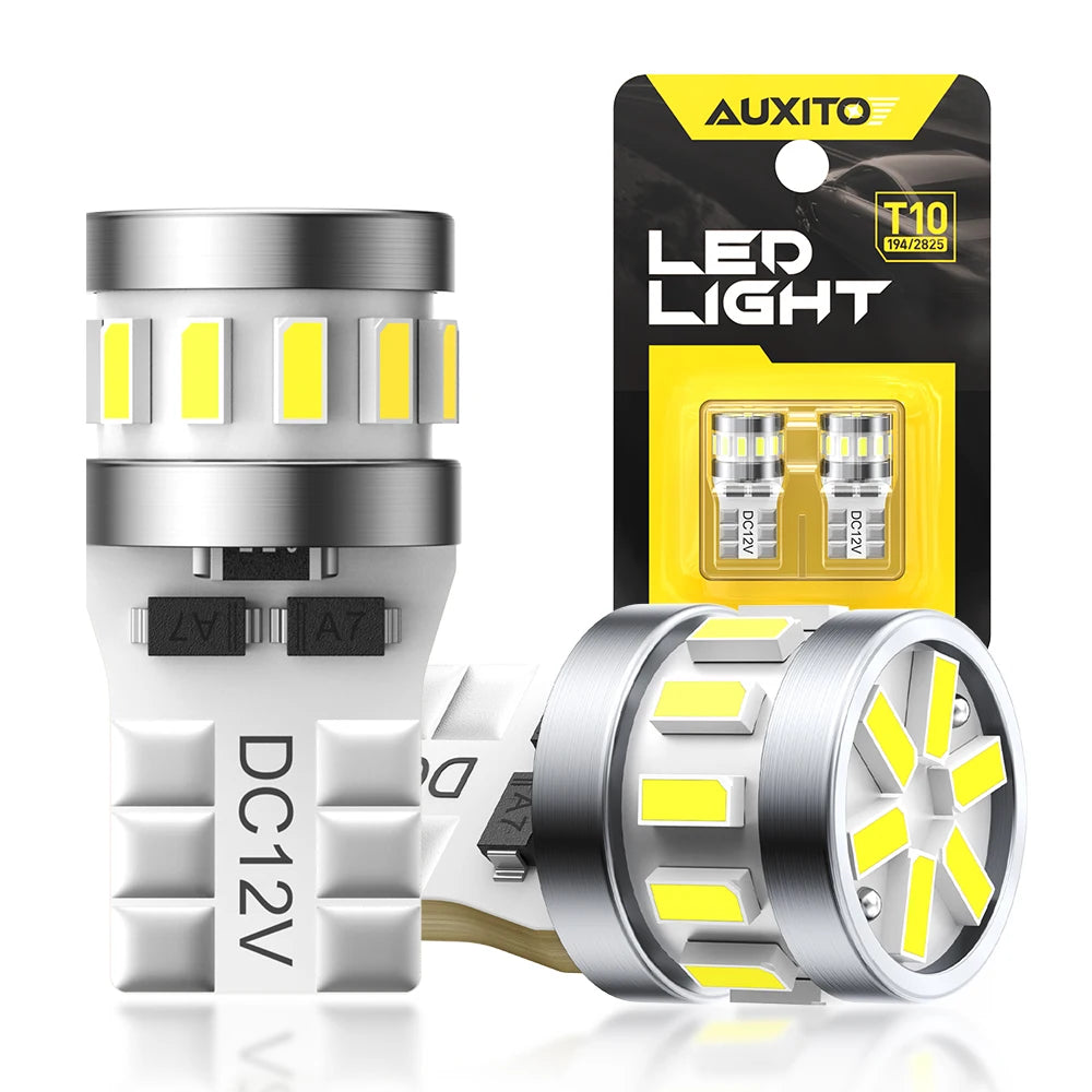AUXITO T10 W5W 3014 SMD Canbus LED | 2pc Interior No Error Bulb