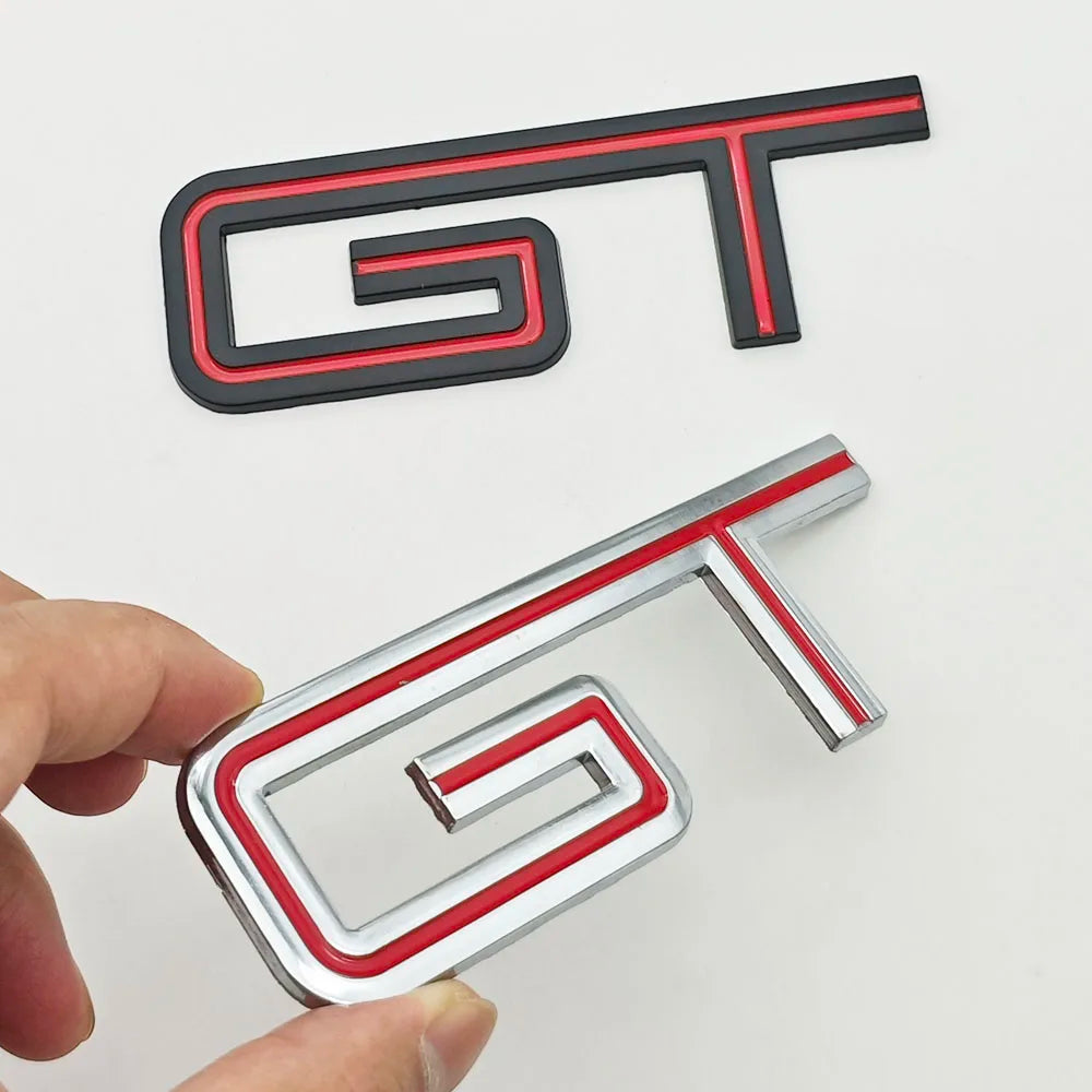 3D Chrome Metal GT Logo Trunk Badge | Ford F-150 / Mustang / Explorer / Ranger Decal