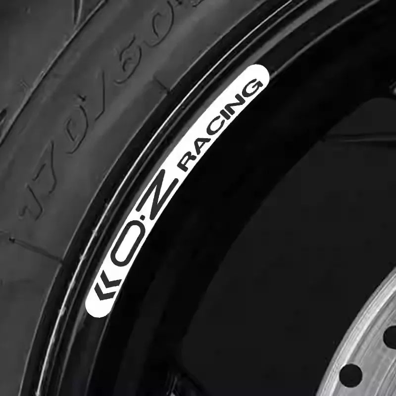 4x Racing Wheel Hub Tire Rim Decoration Sponsor Decal | PVC Sticker