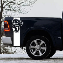 Dodge RAM Bed Side Graphic Kit – Pickup Truck Vinyl Decal Set (2 Pcs) | 1500, 2500, 3500, Rebel, TRX | 12 Finishes
