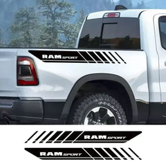 Sport Rear Trunk Side Letter Decal for Dodge RAM | 2-Piece Vinyl Truck Graphic