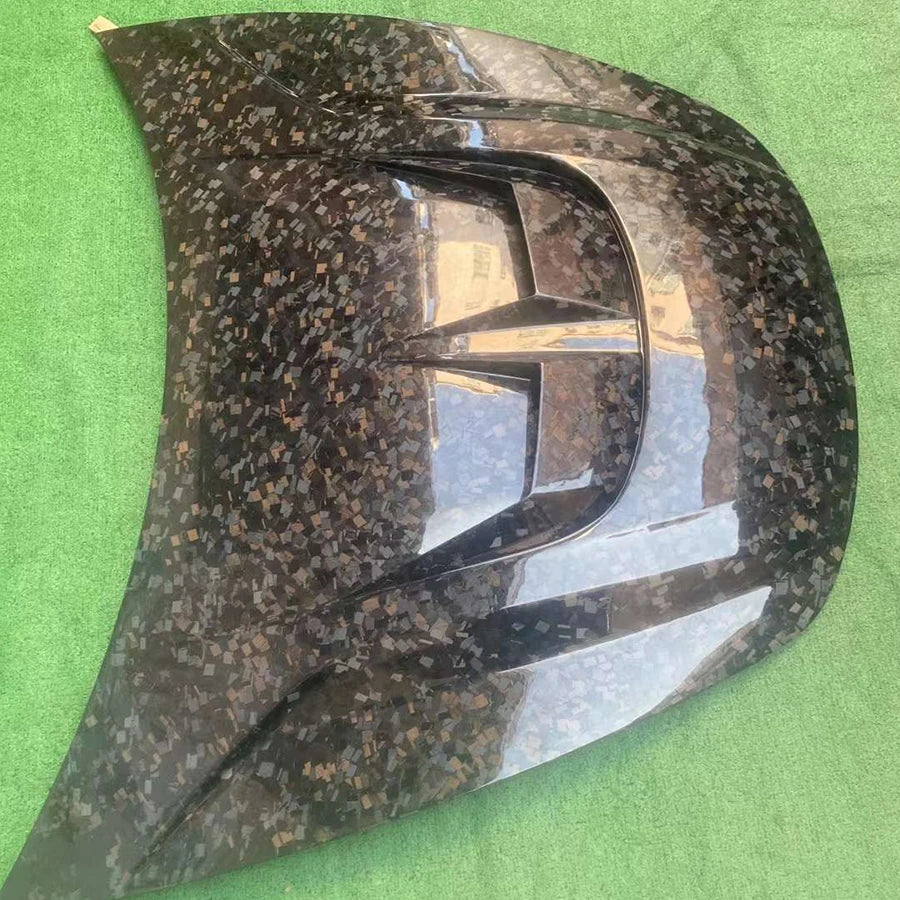 Real Carbon Fiber Hood Engine Cover for Tesla Model Y / Model 3 | Replacement Headliner Hood