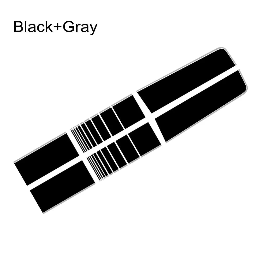 Hood, Bonnet, Roof & Trunk Racing Stripe Vinyl Kit | Full-Length Engine Cover Graphics