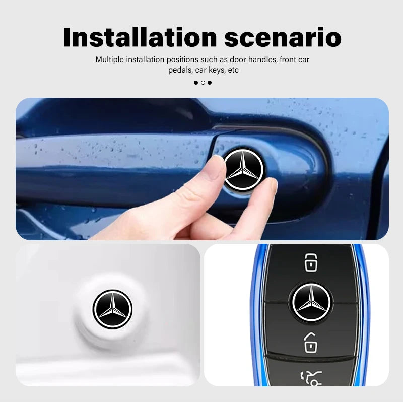Door Keyhole Lock Protector Anti-Blocking Decal for Mercedes-Benz | 8-Piece Sticker Set