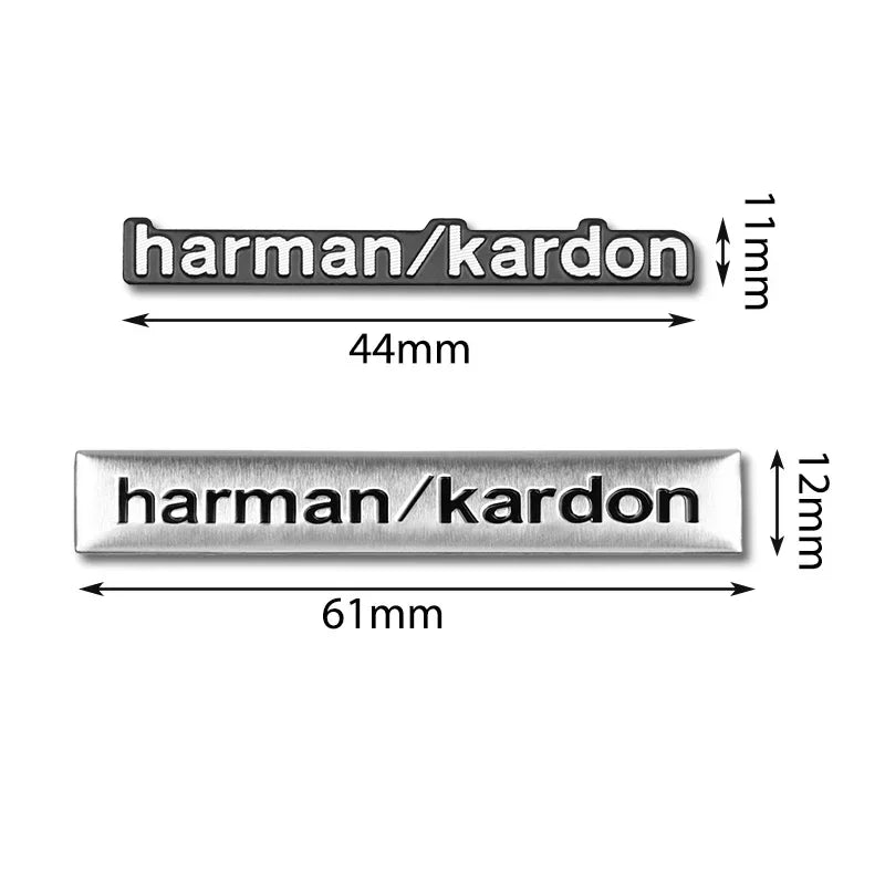 Harman Kardon 3D Aluminum Sticker Decal for Mercedes-Benz / BMW / Land Rover / Volvo | Speaker Badge
