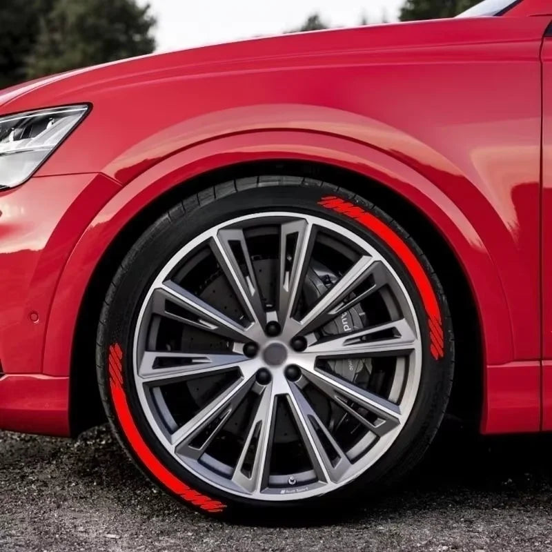 4x OLPAY 3D Waterproof Brand Tire Letter Sticker | Racing Wheel