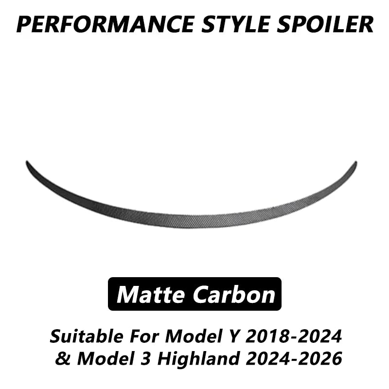Performance-Style ABS Rear Trunk Spoiler for Tesla Model 3 / Model 3 Highland / Model Y (2018–2026)