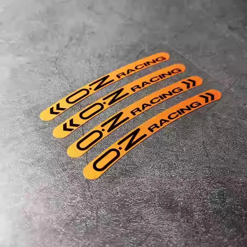 4x Racing Wheel Hub Tire Rim Decoration Sponsor Decal | PVC Sticker
