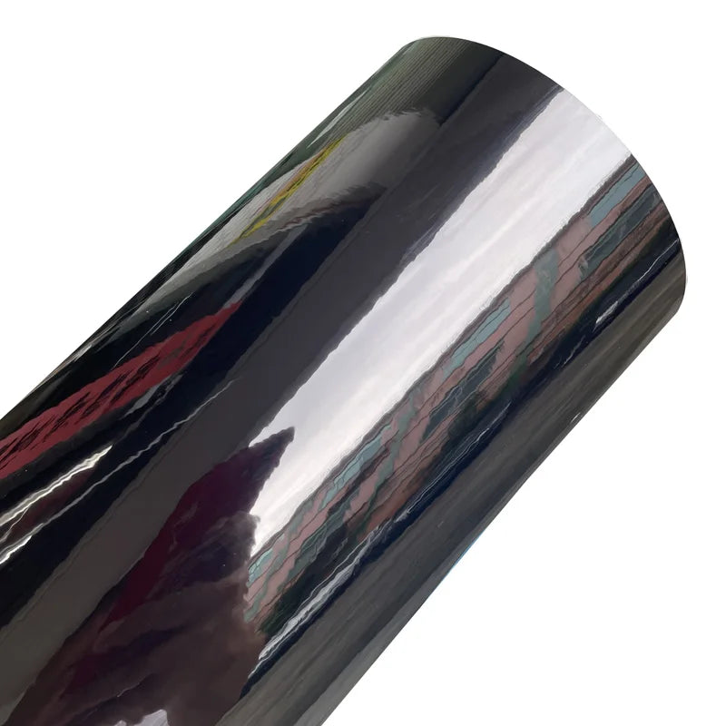 Premium Black Mirror Chrome Vinyl Wrap Self Adhesive Decal Film Air Release DIY Automotive Car Wrapping Foil