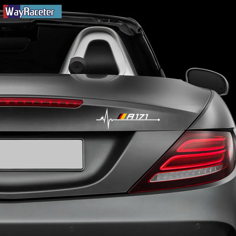 2-Piece Reflective Germany Flag Vinyl Decal Window Sticker for Mercedes-Benz SLC / S-Class | Wayraceter