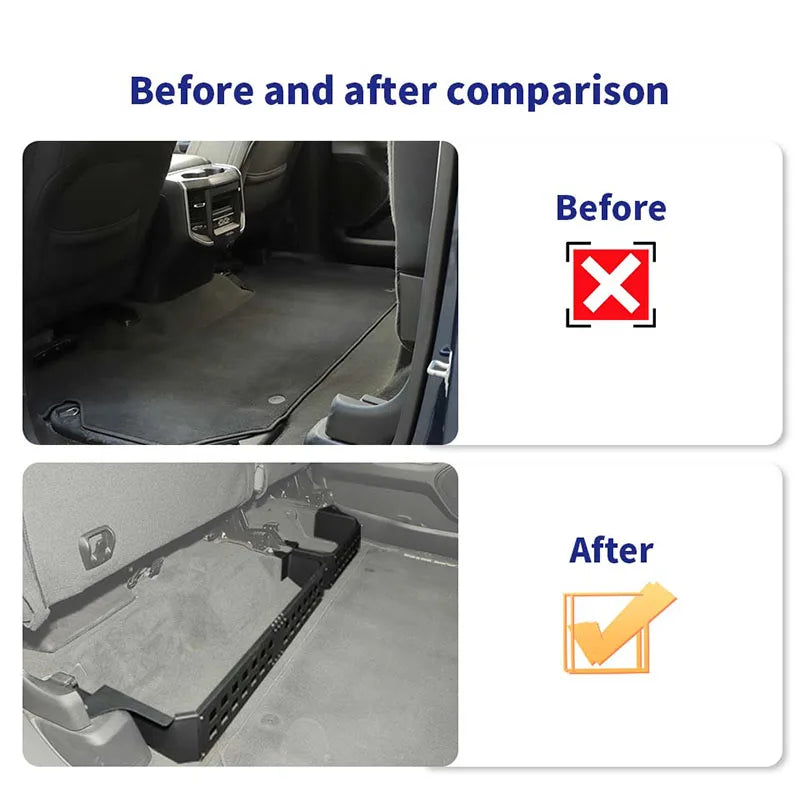 BAWA Car Rear Seats Storage Expansion Rack For Dodge RAM 1500 2018 2019 2020 2021 2022 2023 2024 2025 Accessories