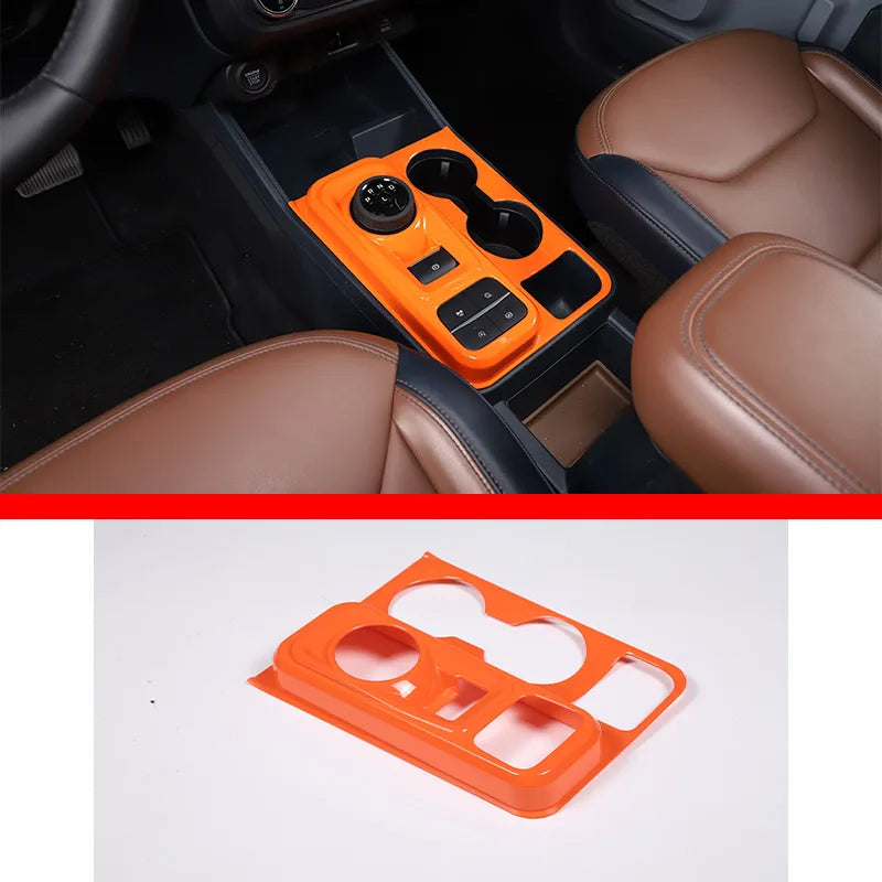 ABS Center Control Panel & Steering Wheel Decoration Trim for Ford Maverick (2022) | Orange / Color Options