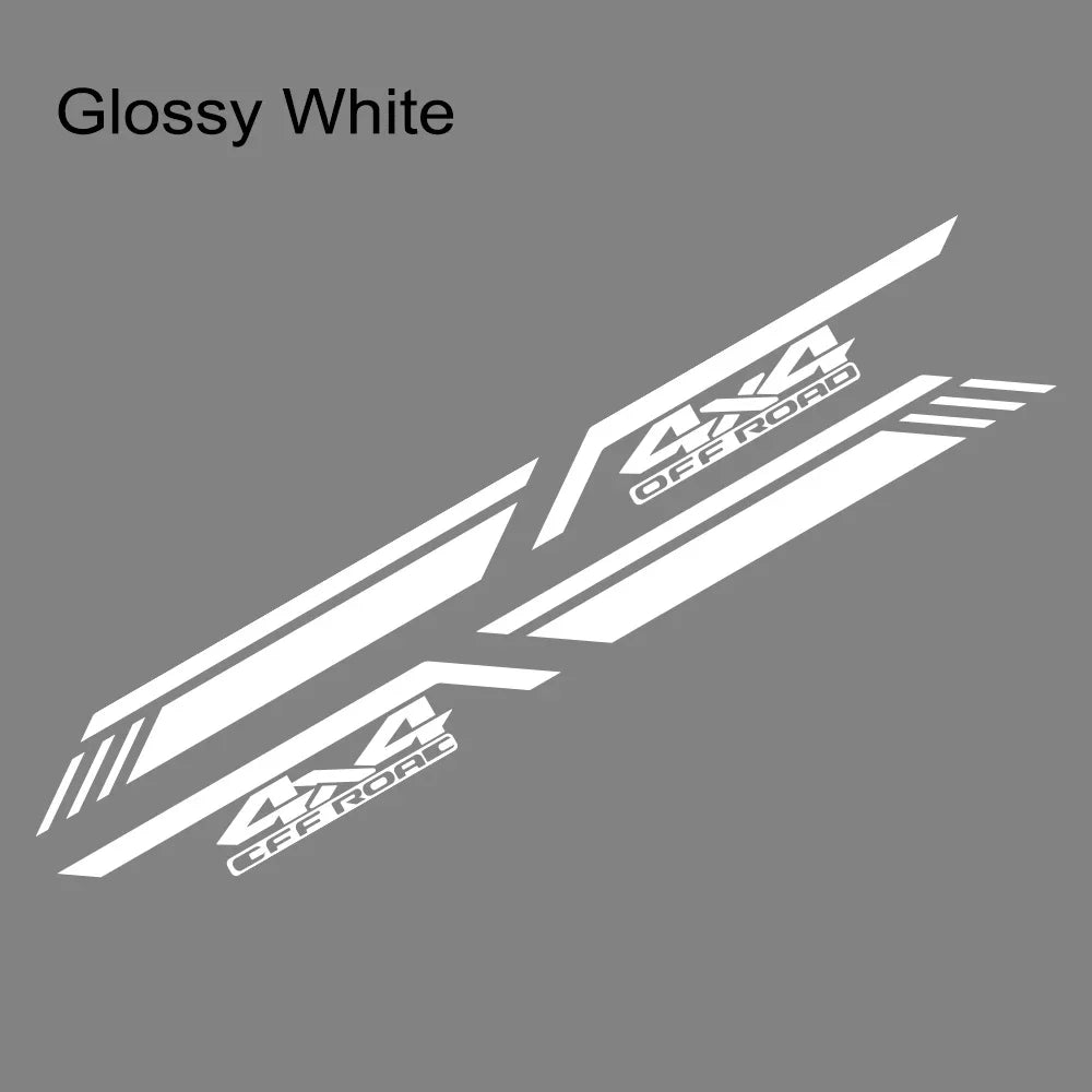 4x4 Off-Road Vinyl Decal for Cars & Pickup Trucks | 47.2" x 3.9" Body Graphic Sticker