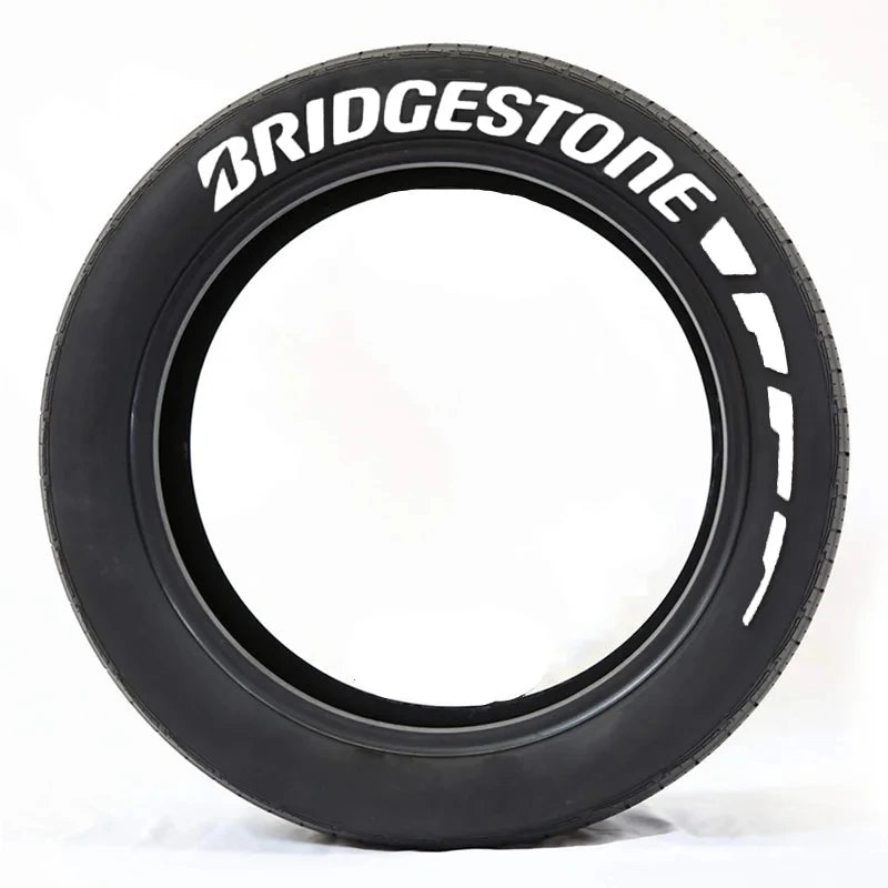 3D Rubber Permanent Tire Letter Sticker | Waterproof Wheel Decal