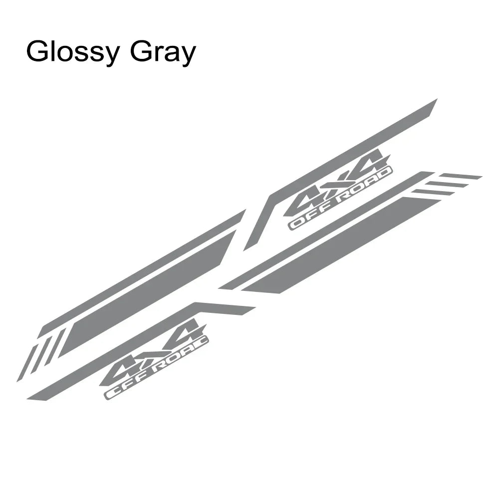 4x4 Off-Road Vinyl Decal for Cars & Pickup Trucks | 47.2" x 3.9" Body Graphic Sticker
