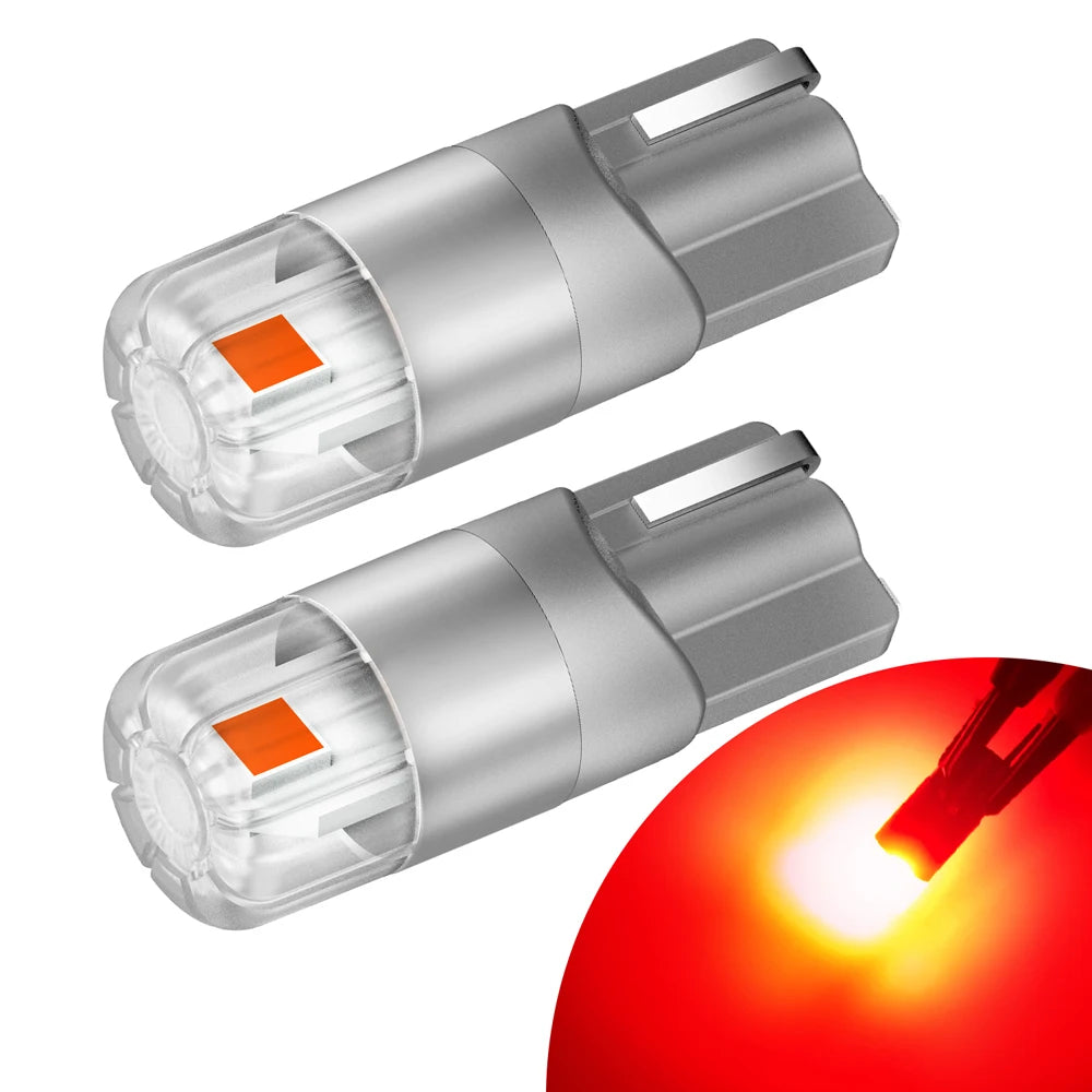 AUXITO W5W T10 168 194 Canbus LED | 2pc 6000K White/Red/Yellow