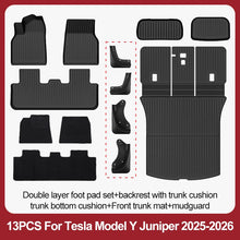 Cargar imagen en el visor de la galería, TPE Floor Mats &amp; Luggage Mat for Tesla Model Y Juniper Premium / Performance (2025+) | All-Weather Set