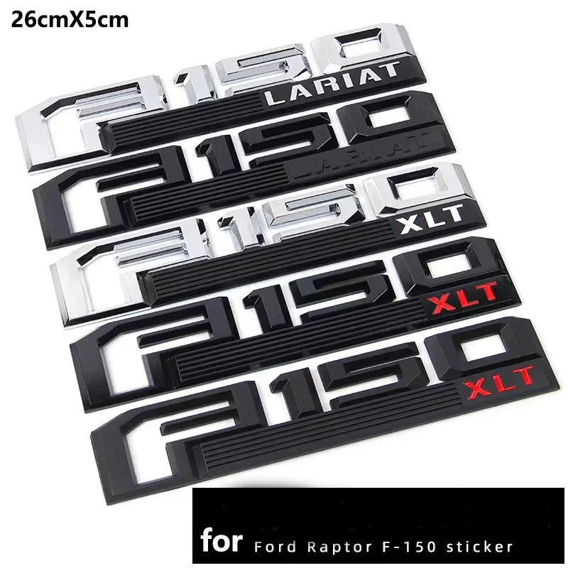 3D F-150 ABS Emblem Sticker for Ford Raptor / F-150 Lariat / XLT | Modified Style Badge