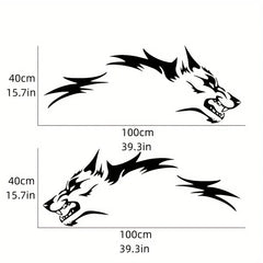 Wolf Side Body Decal | 2-Piece Waterproof Self-Adhesive Vinyl Animal Sticker
