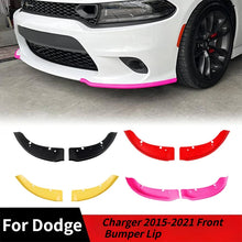 Load image into Gallery viewer, Front Bumper Lip for Dodge Charger (2015–2021) | Hellcat / SRT 392 / Scat Pack / R/T Style
