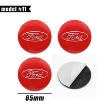 Cargar imagen en el visor de la galería, Wheel Center Hub Cap Cover Badge Stickers for Ford F-150 / Focus | 4-Piece 65mm / 60mm / 56mm