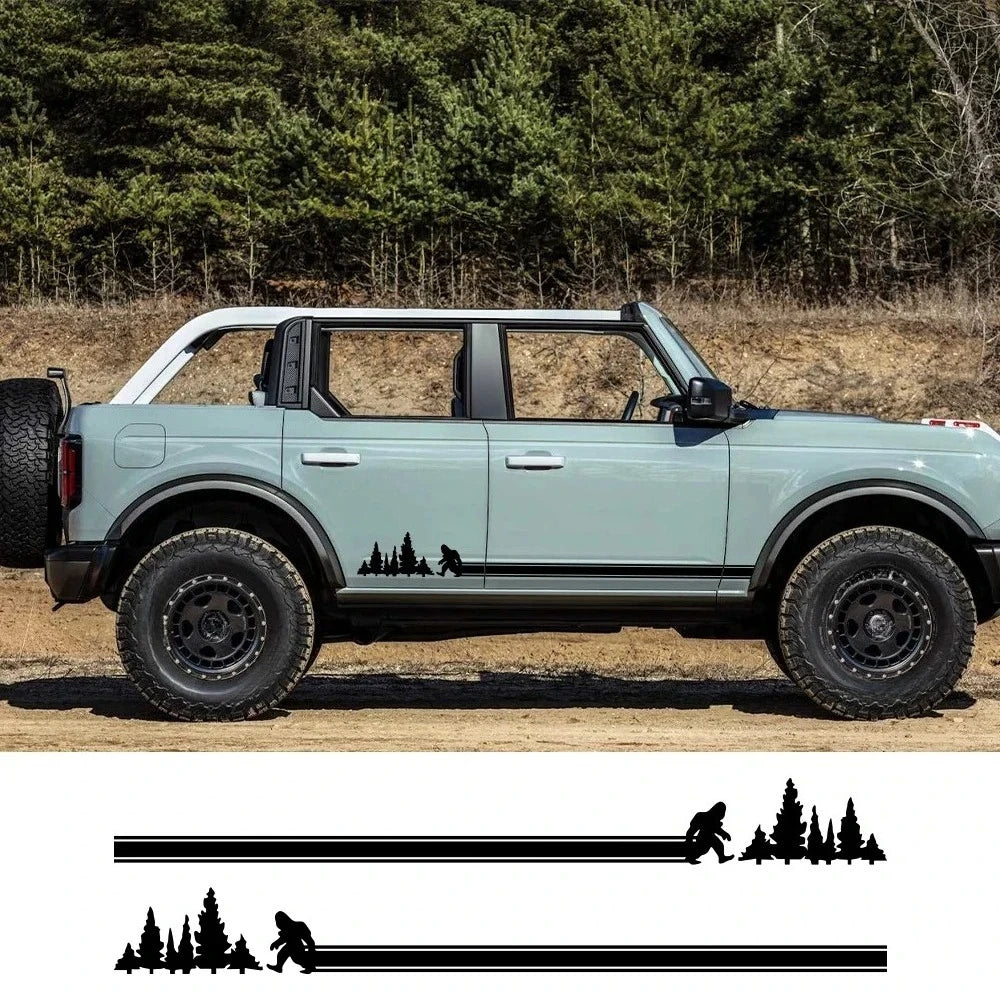 Bigfoot Side Stripe Decal for Ford Bronco (2021–2024) | Waterproof Off-Road Vinyl Graphics
