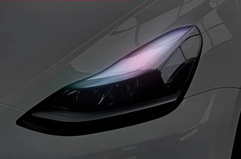 For Tesla Model3/Y Car Headlight Color-changing Film Daytime Running Lights Light Color-changing Film Car Sticker Modification