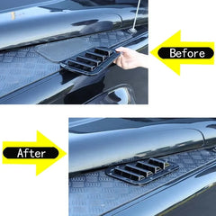 Car Decorative Front Hood Bonnet Side Trim Cover Steel Air Flow Intake Scoop Vent Snow Cover for Land Rover Defender 2004-19