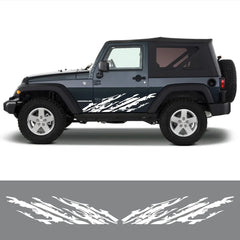 Mud Splash Door Side Decal for Jeep Wrangler JK / JL / TJ / YJ | Full-Coverage Vinyl Kit
