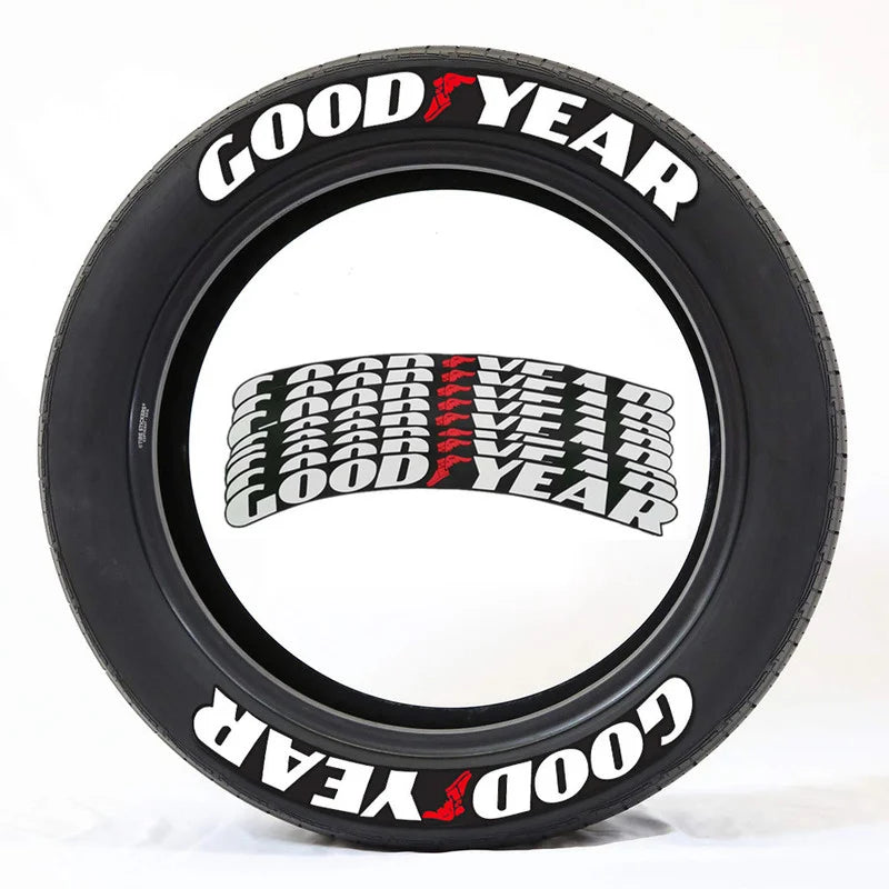 GOODYEAR 3D Wheel Logo Tyre Letter Sticker | OLPAY Cool Car Decal
