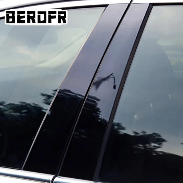 Fit For Toyota RAV4 2019 2020 2021 2022 2023 Glossy Piano Black Pillar Posts Window Decor Door Side Mouliding Trim Cover