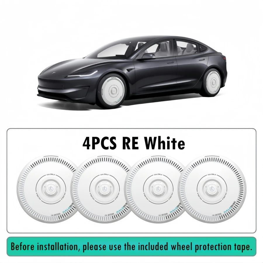 Haloblk Hub Caps for Tesla Model Y Juniper (2025–2026) | 19" & 20" High-Performance Wheel Cover Set