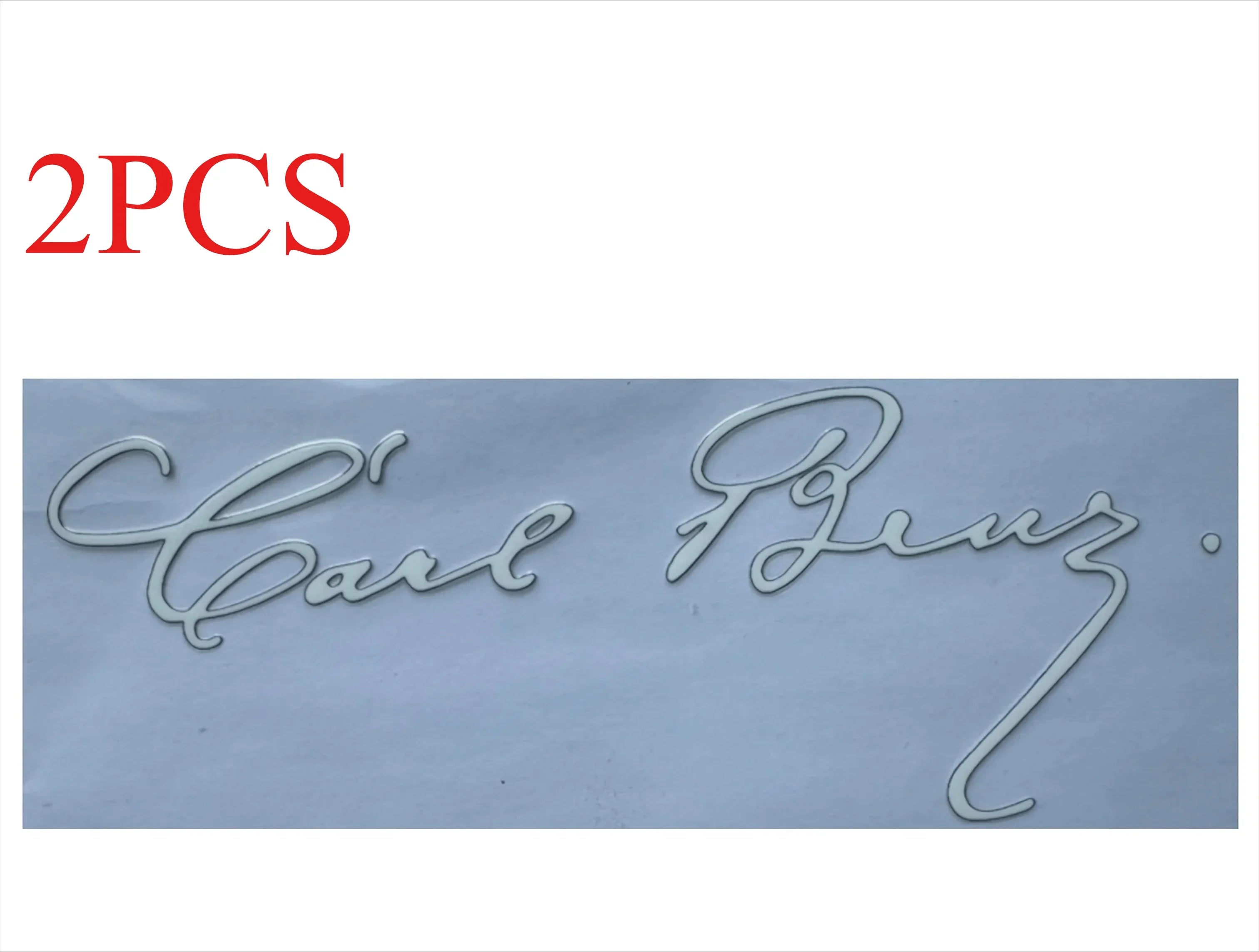 15cm Carl Benz & Daimler Vintage Metal Auto Emblem Decal for Mercedes-Benz | 2-Piece Set