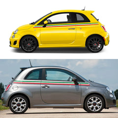 Italian Flag Racing Stripe Side Door Decal | Italy Tricolor Vinyl Graphic Sticker