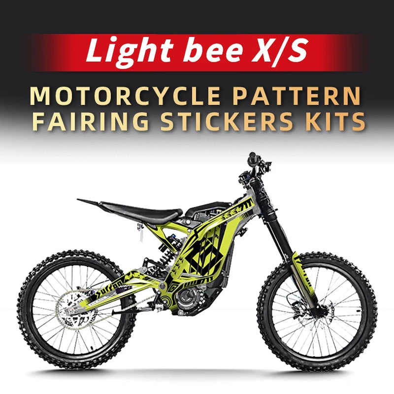 Sur-Ron Light Bee X/S Pattern Fairing Sticker Kit – Body Paint Accessories & Decorative Decals