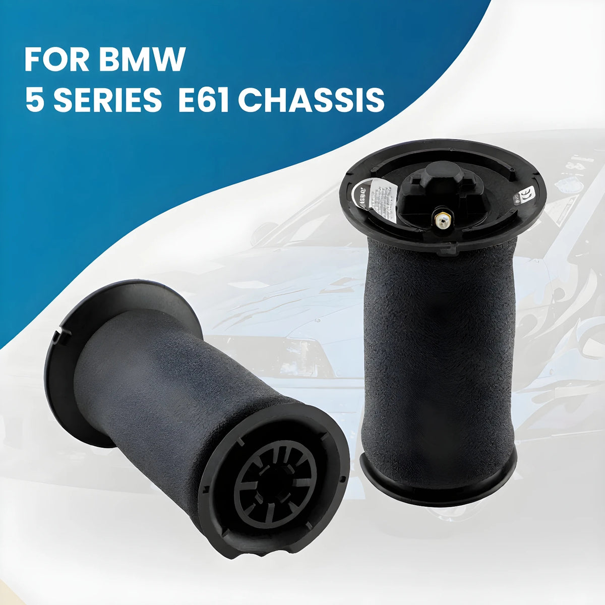 2x Rear air suspension  for BMW 5er e60 e61 Touring 37126765603 37126765602  Air spring bag
