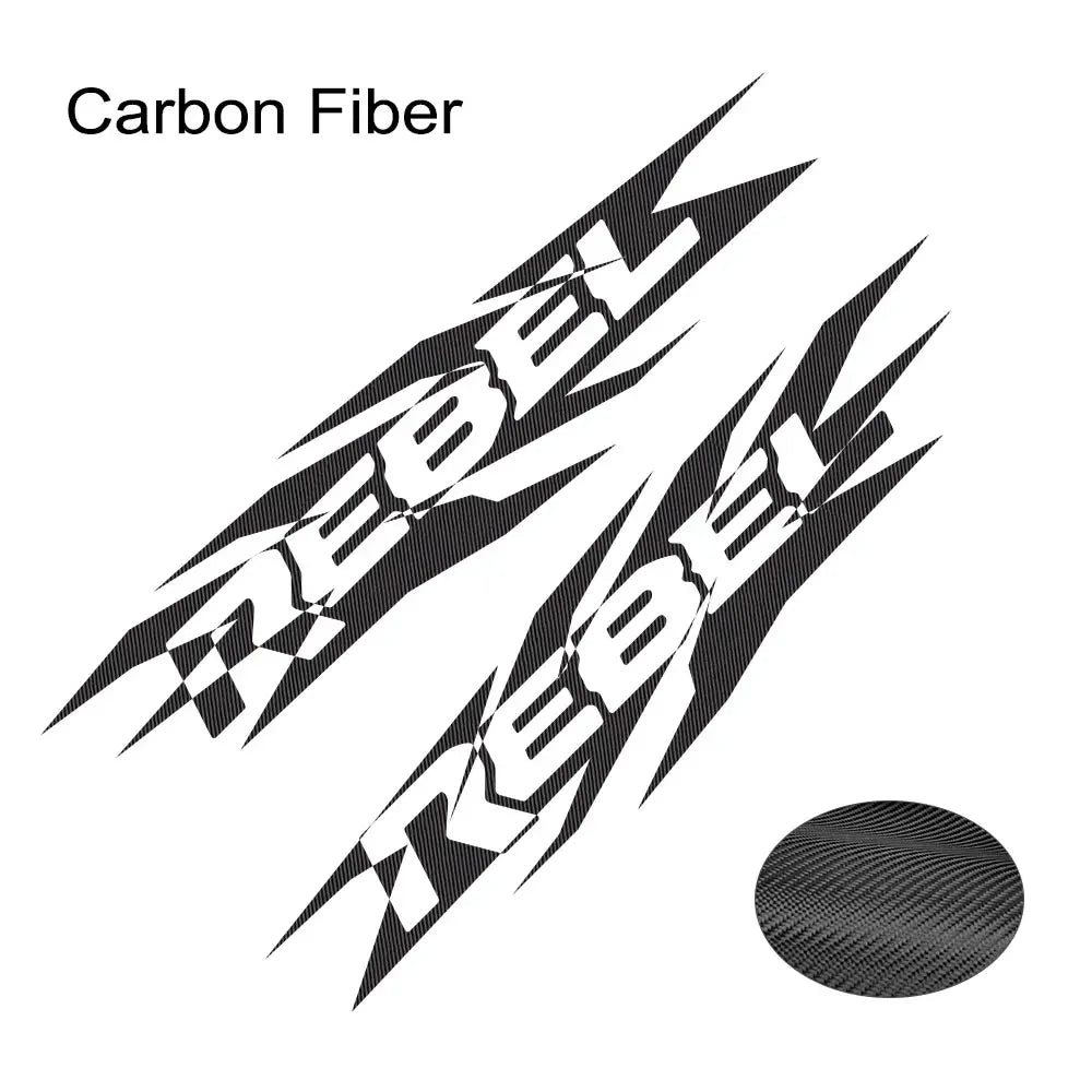 HEMI Door Side Graphic Decal for Dodge RAM 1500 / 2500 / 3500 Rebel | 2-Piece Vinyl Sticker