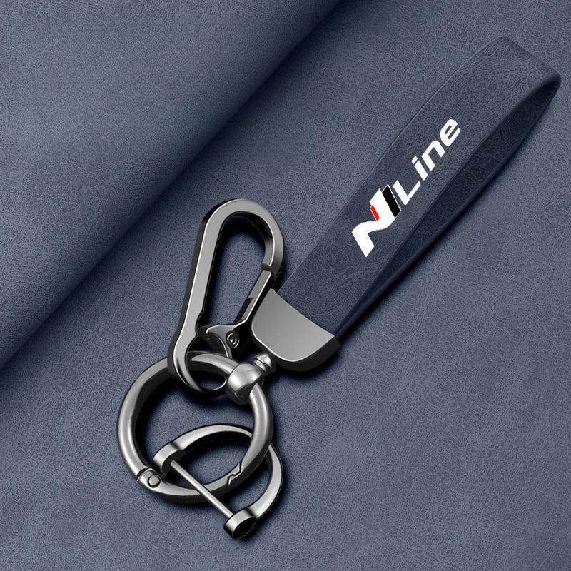 Hyundai N Line PU Leather Keychain | Stylish Accessory for N Performance Enthusiasts