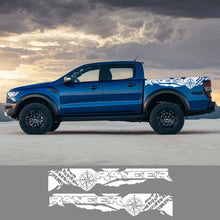 Load image into Gallery viewer, Tire Print &amp; Compass Adventure Tail Decal for Ford Ranger Raptor Pickup | Off-Road Vinyl Graphics
