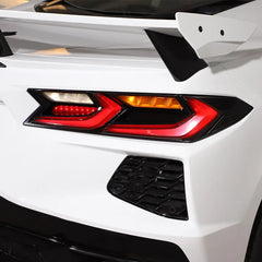 Black Tail Light Cover Brake Light Wide Indicator Trim for Corvette C8 Z51/Z06 (2020–2023) | ISO9001