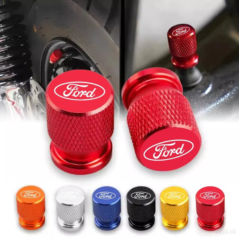 Alloy Tire Valve Stem Caps & Air Valve Dustproof Covers for Ford Mustang / Fiesta / Focus | FORD