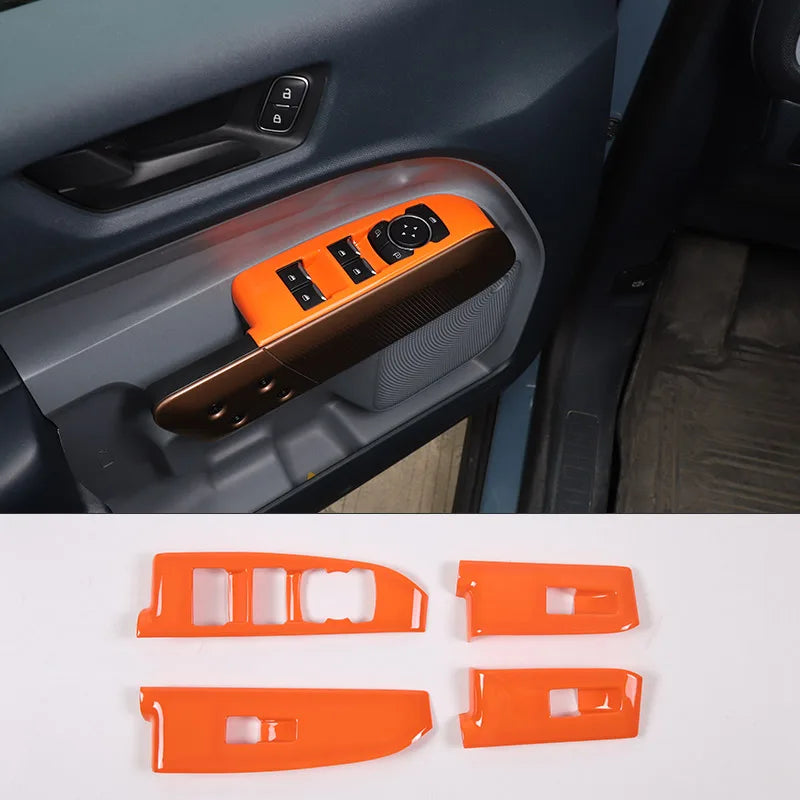 ABS Center Control Panel & Steering Wheel Decoration Trim for Ford Maverick (2022) | Orange / Color Options