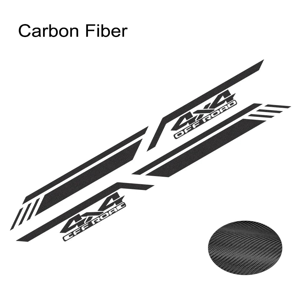 4x4 Off-Road Vinyl Decal for Cars & Pickup Trucks | 47.2" x 3.9" Body Graphic Sticker