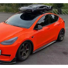 Real Carbon Fiber Side Skirt Splitters, Cupwings & Winglets for Tesla Model Y | Canards Body Kit