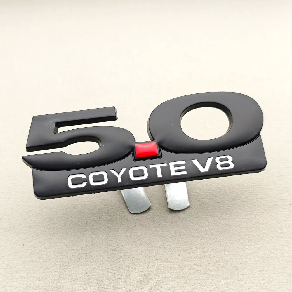 3D Metal 5.0 COYOTE V8 Badge | Grille, Trunk & Fender Emblem for Ford Mustang