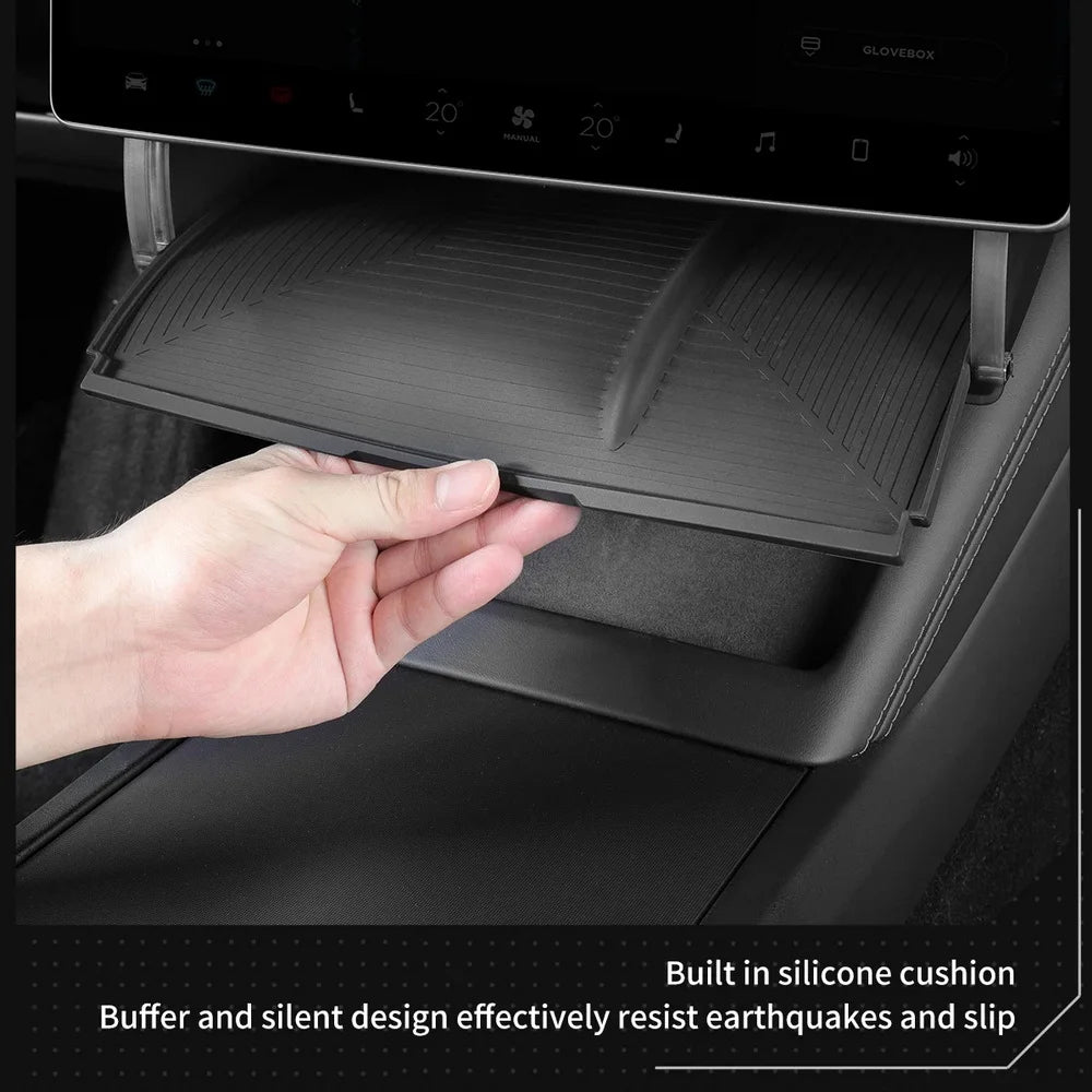 Under-Screen Hidden Storage Box for Tesla Model 3/Y Juniper/Highland